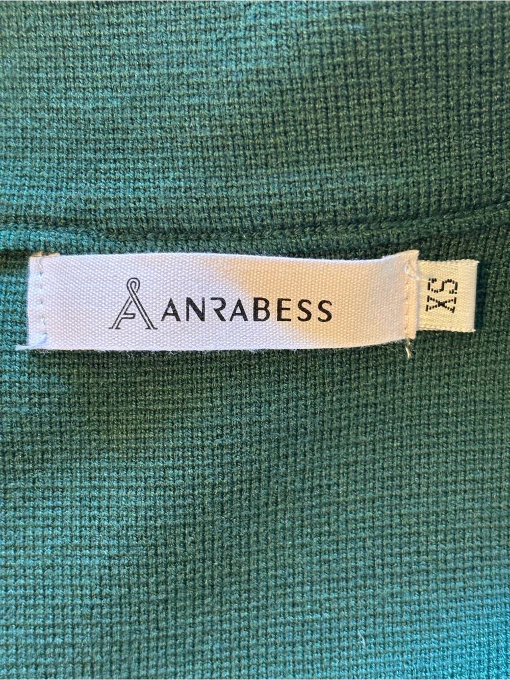 ANRABESS Long Cardigan Open Front Green Sweater Women’s Size XS - Picture 5 of 12